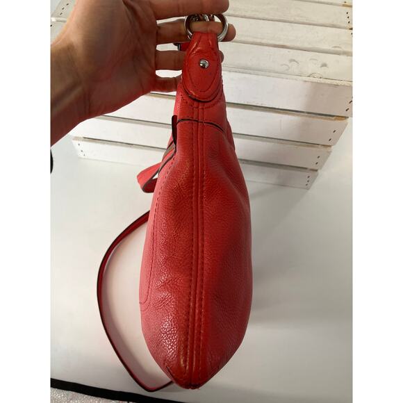 COACH 22421M MEDIUM CORAL PEBBLED LEATHER CROSSBODY BAG - Picture 5 of 12